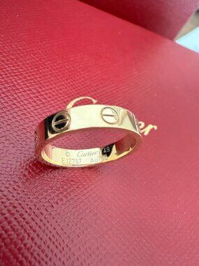 A rose gold ring from Cartier—a gift from my husband.